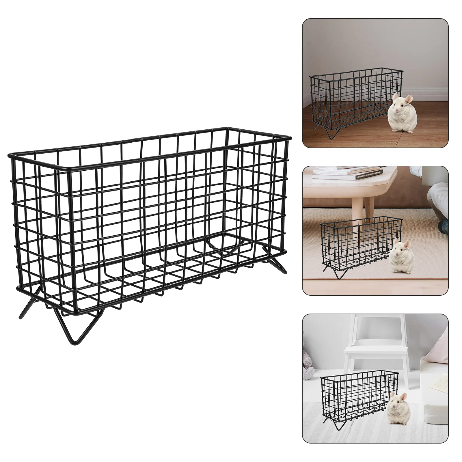 

Rabbit Hay Rack Guinea Feeder Household Daily Bunny Supply Feeders Metal Holder Iron Wrought For Cages Convenient