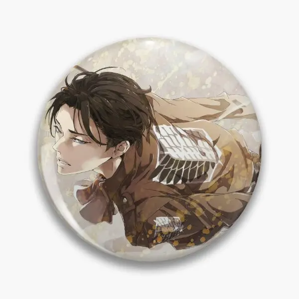 

Мягкая булавка для пуговиц Levi Ackerman, булавка для лацкана, милая шляпа, воротник, модная женская одежда, креативный значок, Забавный металличе...