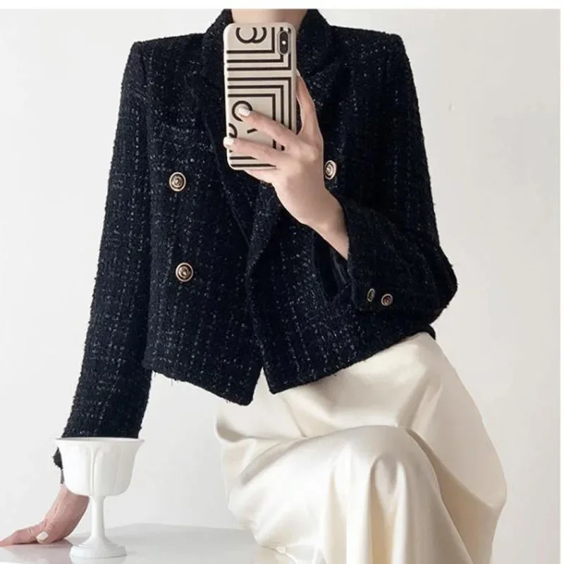 Модный блейзер с длинными рукавами маленькое пальто Женская Весенняя новая