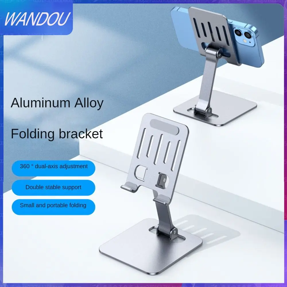 

New Adjustable Bracket Aluminum Alloy Desktop Bracket Portable Mobile Phone Bracket For Iphone 7 8 X Xs Folding Multifunctional