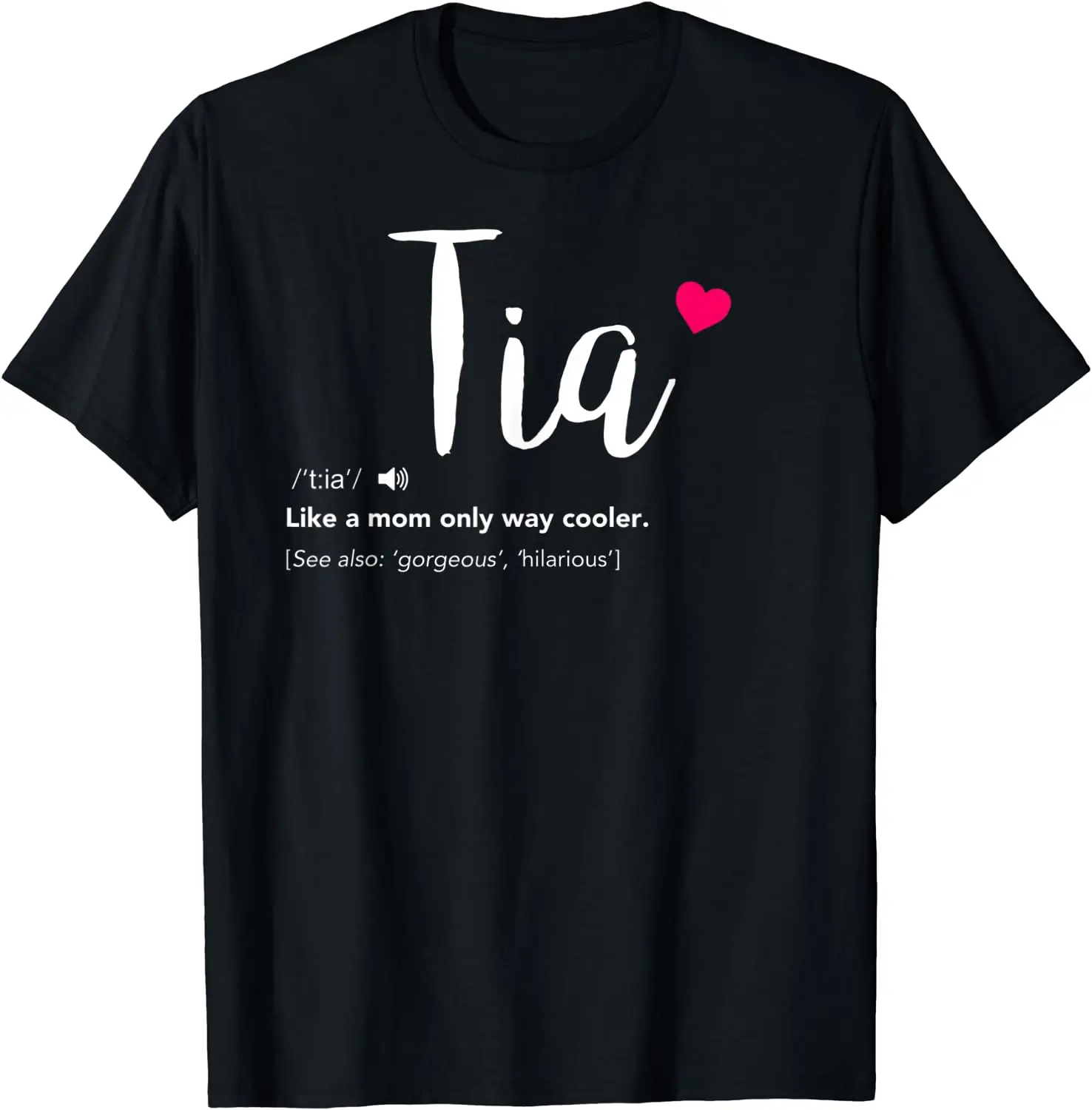 

Футболка Tia Like a Mom Only из хлопка с коротким рукавом для мужчин и женщин