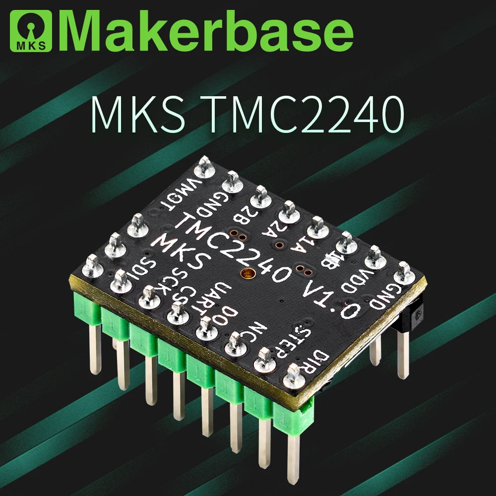 Makerbase MKS TMC2240 2.1A RMS 3A Peak 36VDC защита тормоза на выходе шаговый Драйвер режим SPI Marlin Klipper Запчасти для 3D-принтера