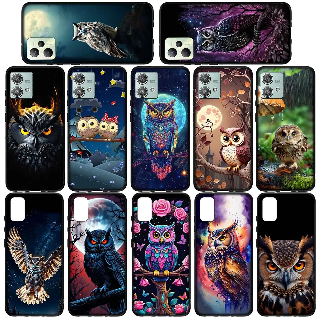 Cartoon Owl Anime Flexible Phone Cover Case for Samsung Galaxy S22 S21 S20 Fe Ultra S8 Plus + S7 Edge M15 Soft Coque
