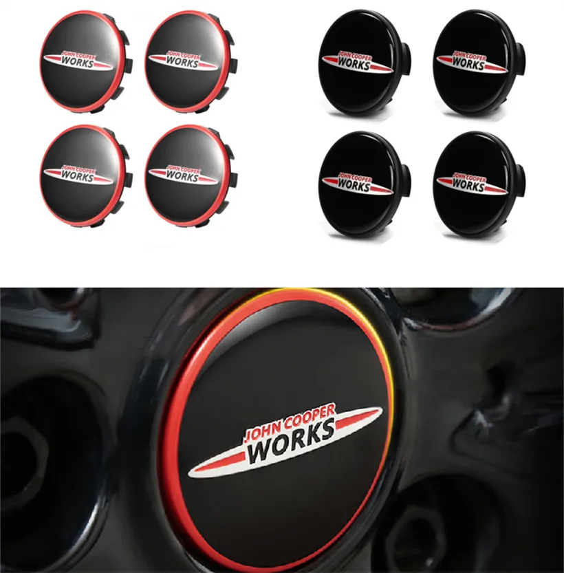 

4 автомобильные колпачки на ступицу колеса, наклейка на заднюю крышку, для MINI Cooper s JCW R55 R60 R61 F54 F55 F56 F57 F60, аксессуары