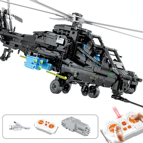 SEMBO блочный город WW2 военный истребитель RC атака вертолет строительные блоки с дистанционным управлением самолет фигурки Кирпичи игрушки для мальчиков