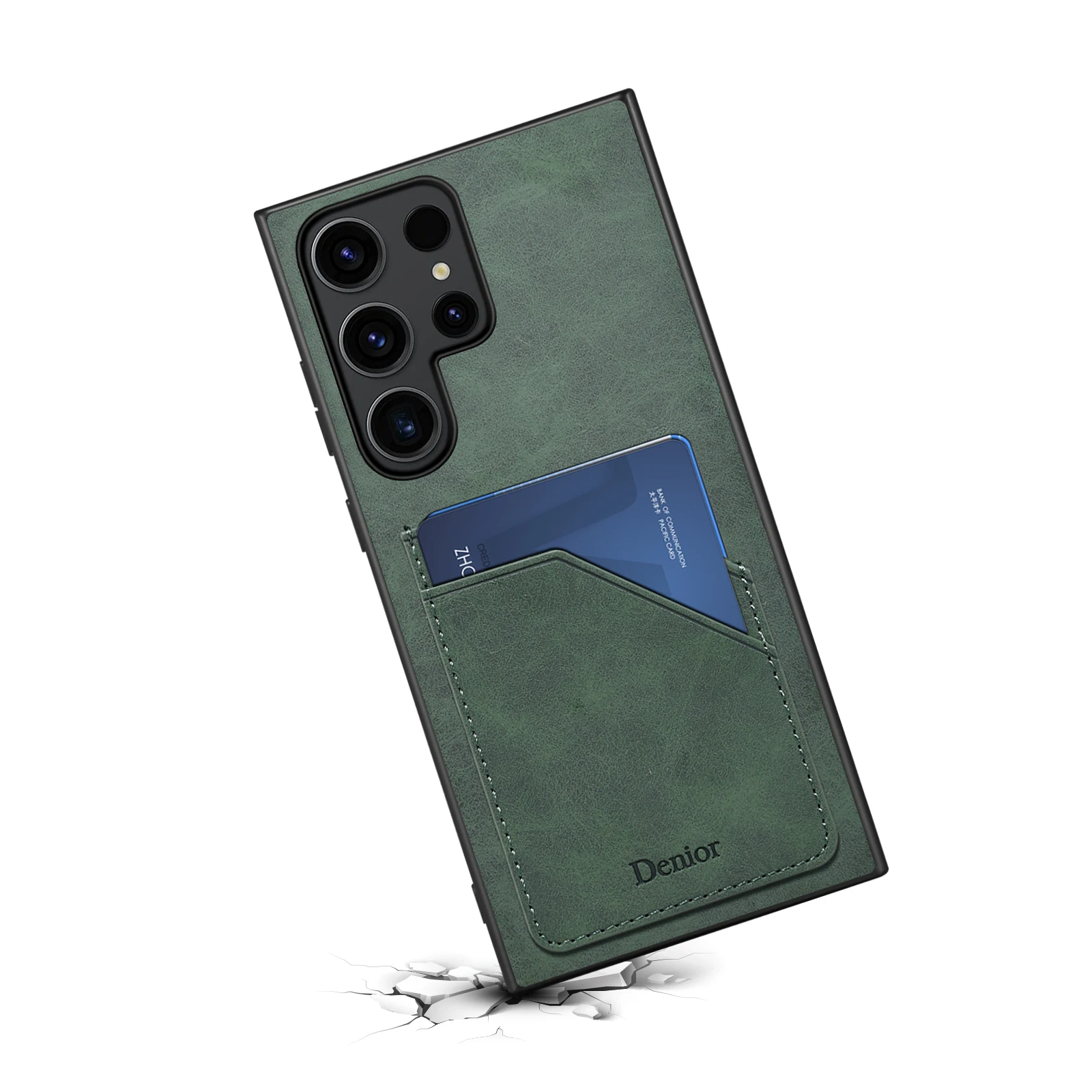 Высококачественный деловой минималистичный кожаный чехол с двумя картами для