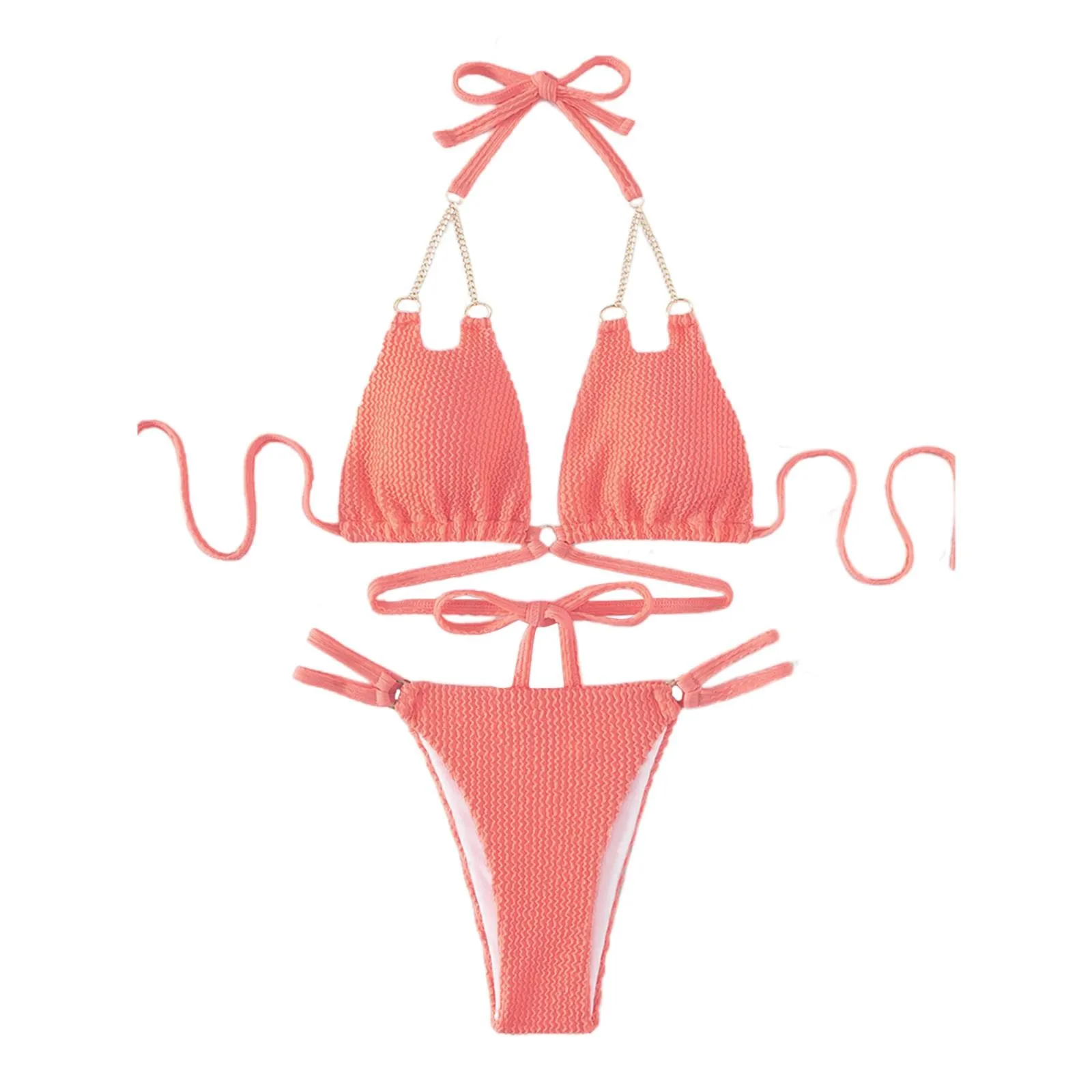 

Женский купальный костюм, сексуальный бандажный женский купальник с завязками, Раздельный купальник, женский купальный костюм для плавания