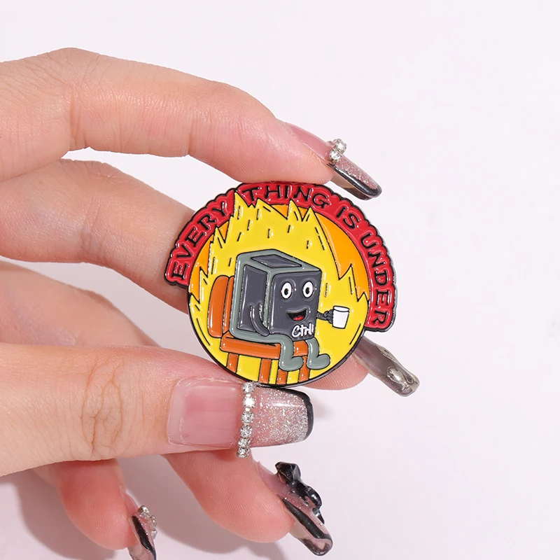 Каждая вещь под клавишами Ctrl броши индивидуальные эмалированные заколки