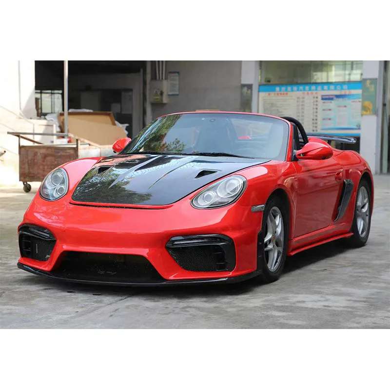 Фото Комплект полугармондированного карбонового обвеса Zengxuan для Porsche 987 (2005-2008) (передний/задний бампер, боковые пороги) №1