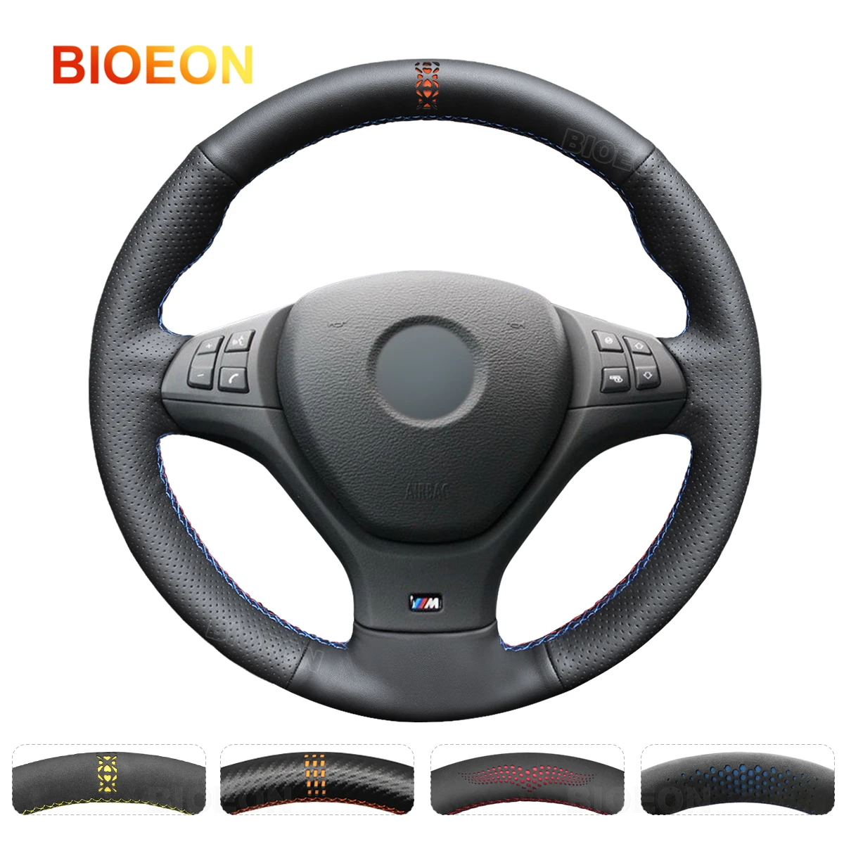 

BIOEON искусственная кожа черного цвета для BMW M Sport X5 E70 M50d 2006-2013 X6 E71 2009 2010 2011 2012-2014