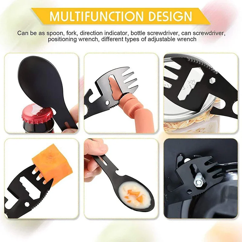 5 шт. многофункциональная ложка и вилка из нержавеющей стали
