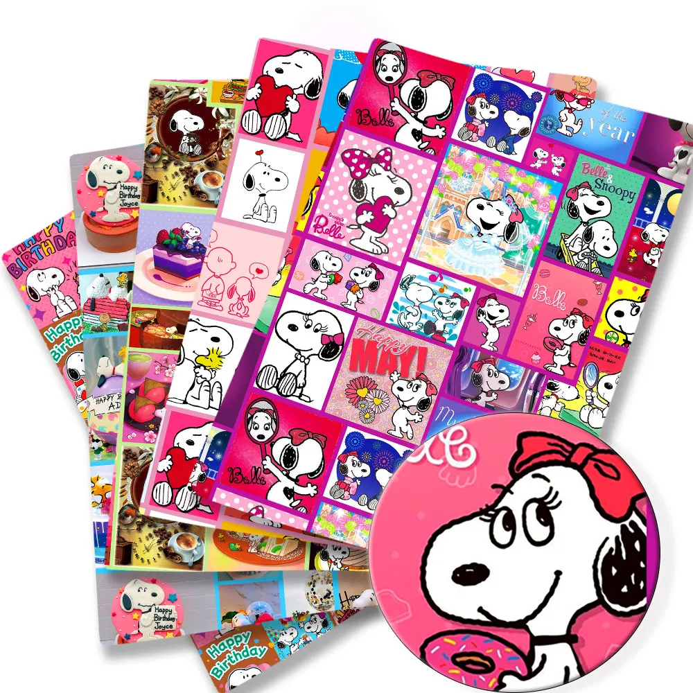 

TAKARA TOMY Snoopy Cartoon Fabric140*50cm Handmade Sewing Patchwork Quilting Baby Dress Home Sheet Printed Fabric Fabric