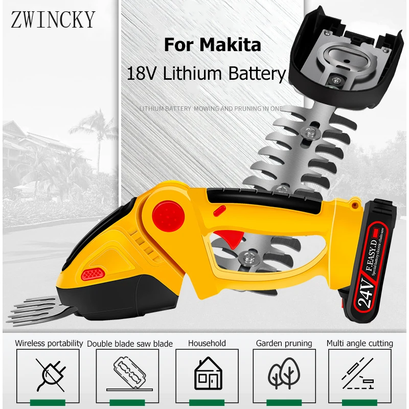 

Handheld Electric Hedge Shear Wireless Pruning Lawnmower For Makita 18V Lithium Battery Single Handed Hedge Trimmer Lawn Trimmer