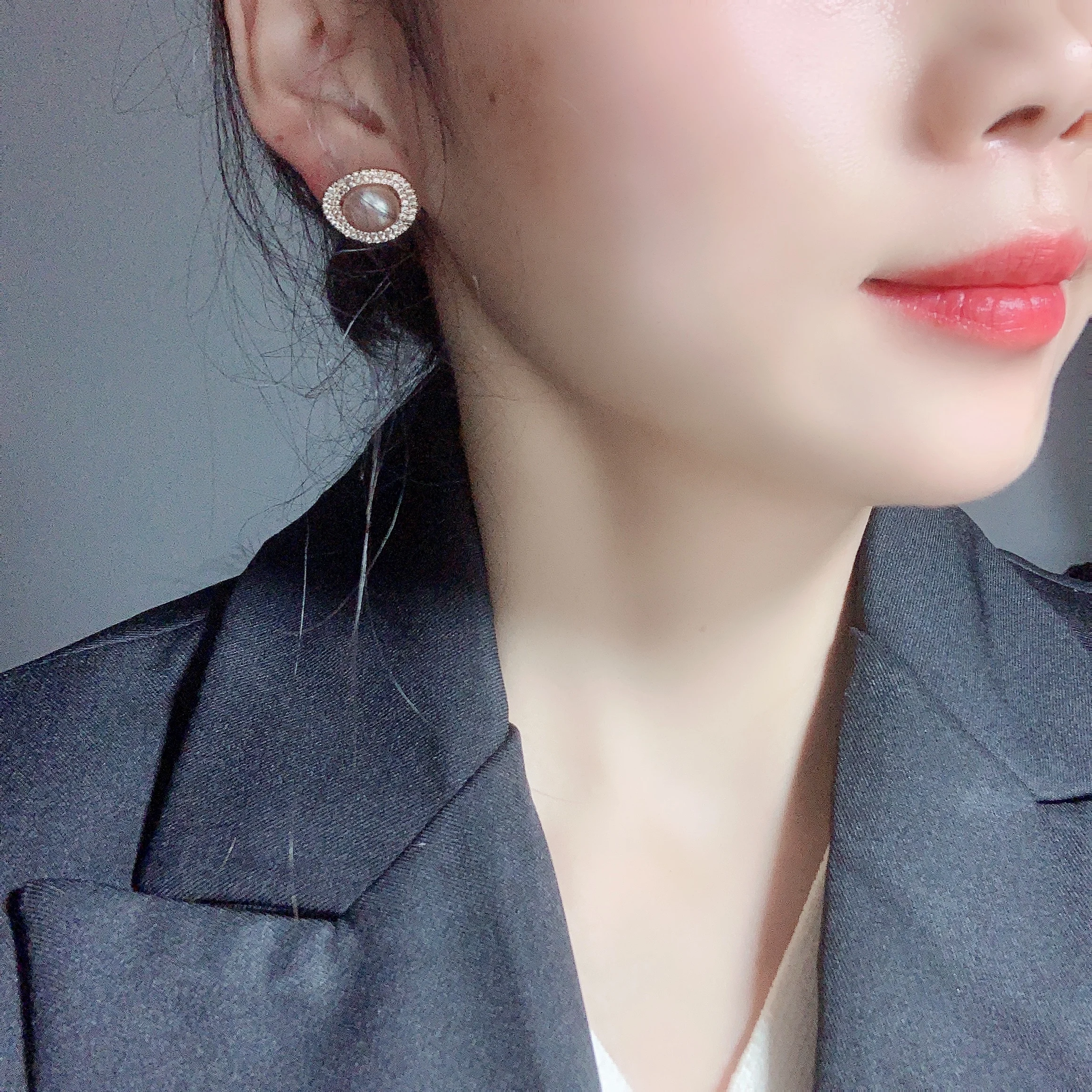 

Natural Pearl round earrings 10-10.5MM Vintage Luxury quality jewelry Unusual earrings 2023 Fashion earring accessoriesTrends