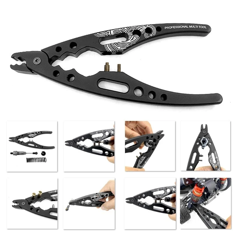 

1PC Metal Tool Clamp Multi-Function Shock Absorber Pliers Ball Head Pliers Clip For for RC Model 1/8 1/10 RC Car Crawler Tools