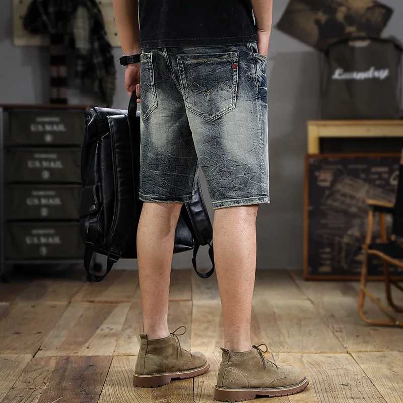 Высококачественные потертые старые Рваные джинсовые шорты мужские летние Новые