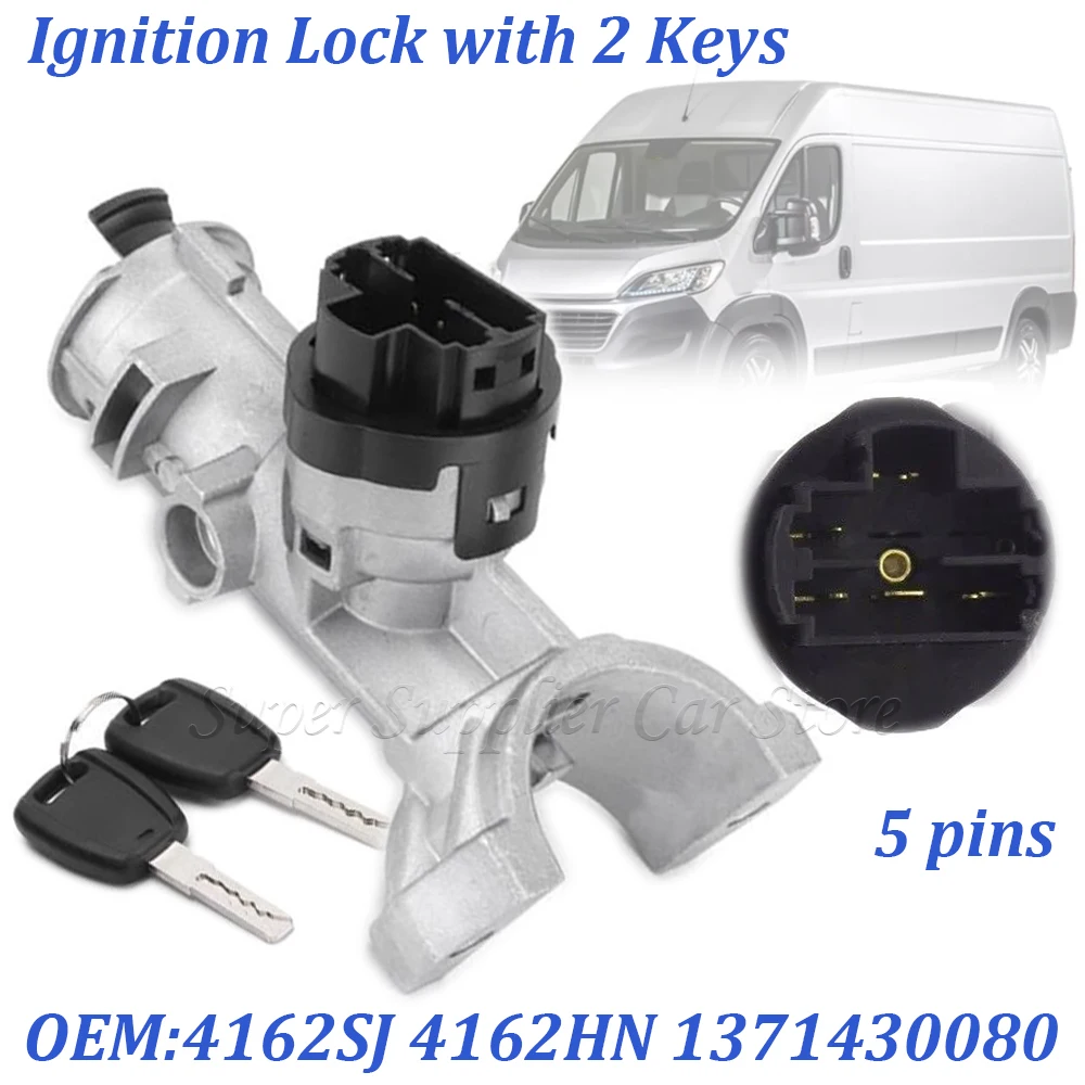

Замок зажигания для Peugeot Boxer 2006-2017, Fiat Ducato, реле зажигания для Citroen 1348421080 1608501280 4162SJ 4162HN