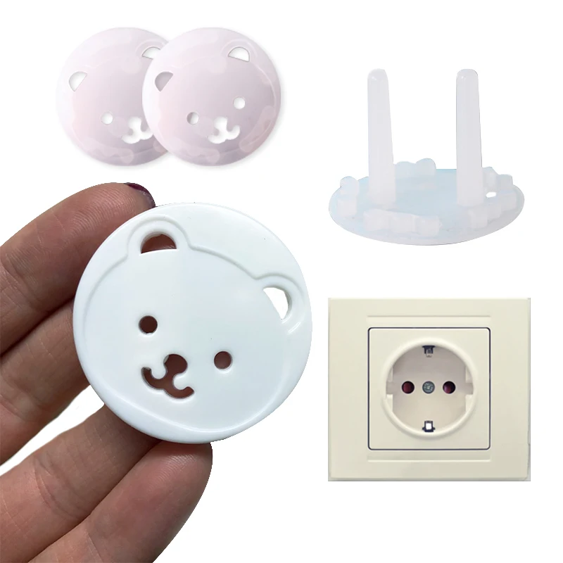 1/10pcs Baby Safety Child Electric Socket Outlet Plug Protection Security Two Phase Safe Lock Cover Kids Sockets Cover Plugs