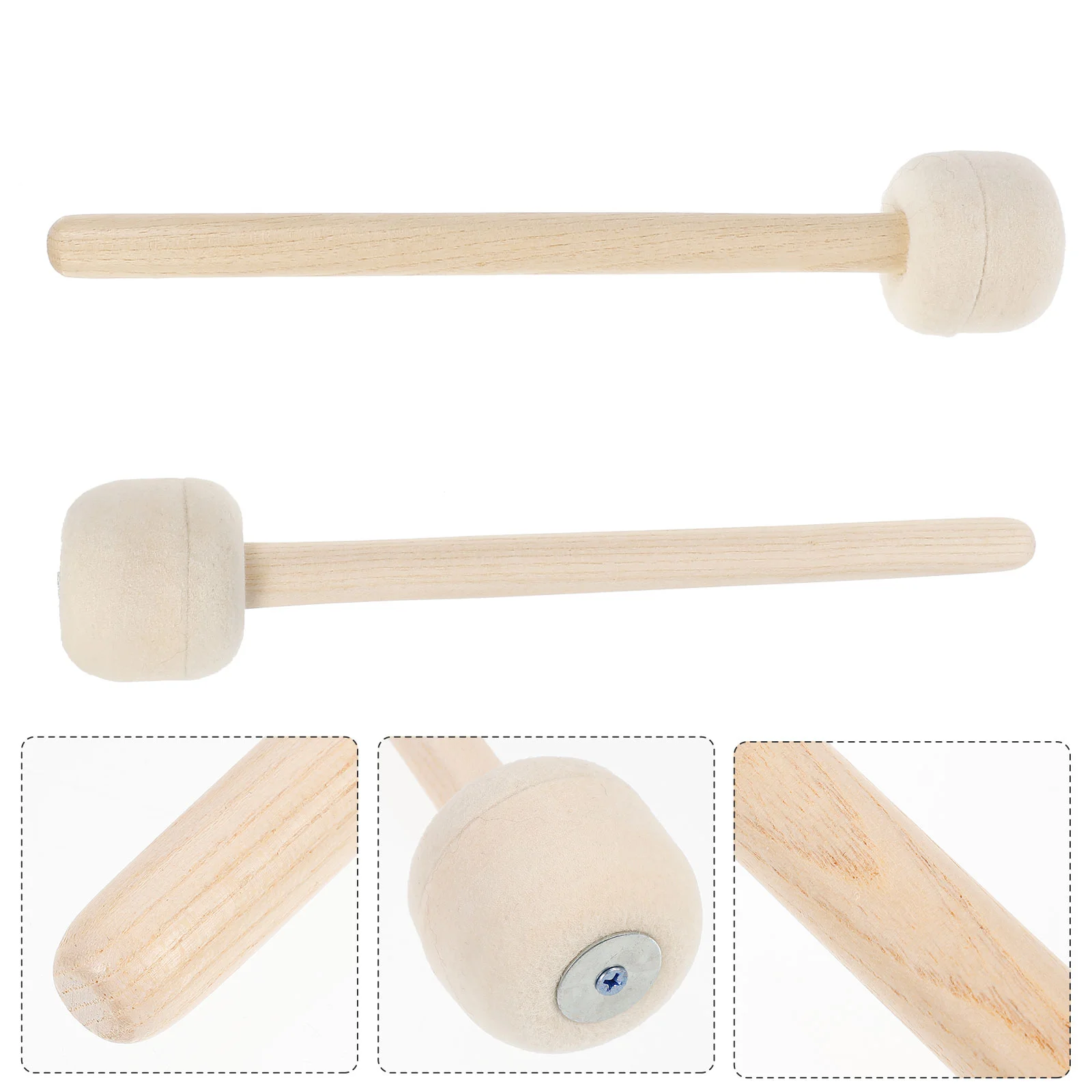 

Drum Sticks Mallets Marching Bass Drumsticks Mallet Timpani Percussion Felt Tenor Stick Head Beater Instrument 5A Xylophone Soft