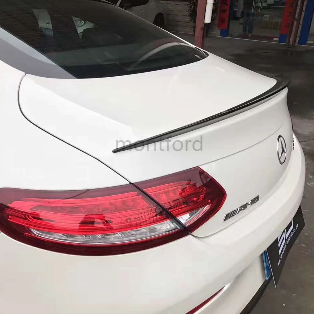 

carbon fiber Material Unpainted Primer Color Rear Trunk Wing Spoiler For Mercedes-Benz C Class C205 C63 C200 C300 2016 2017 2018