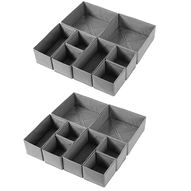 16 Pack Drawer Organizer For Baby Clothes Nursery Diaper Deep Fabric