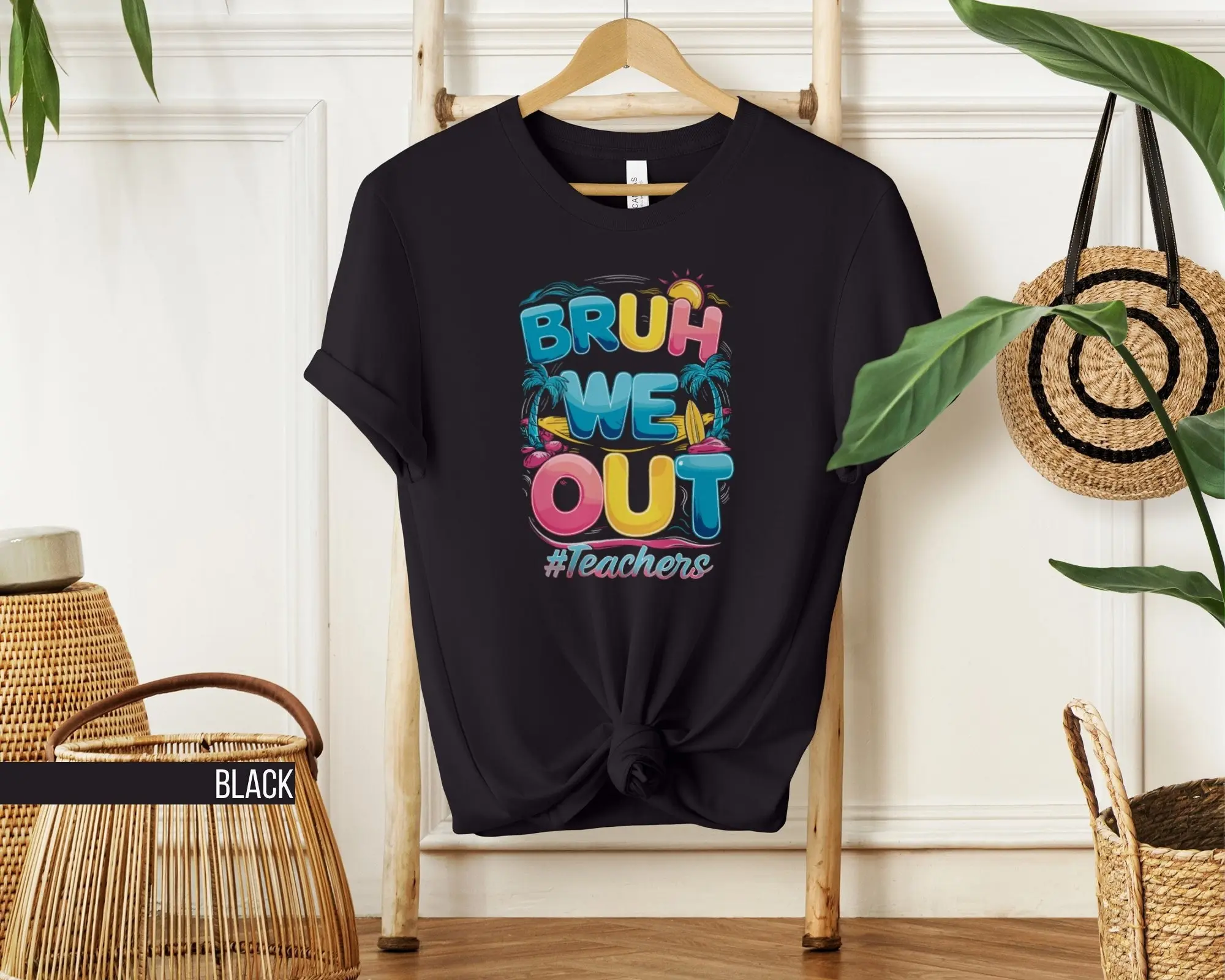 Забавная футболка Bruh We Out для учителя забавная учителей пляжный модный топ летних