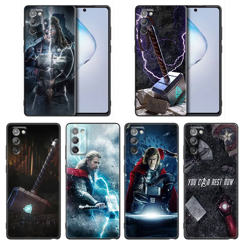 

For Samsung Galaxy Note 8 9 10 Lite 20 Ultra Cover Marvel Hero Thor For Samsung M52 5G M22 M32 M12 M62 F62 Coque TPU Phone Case