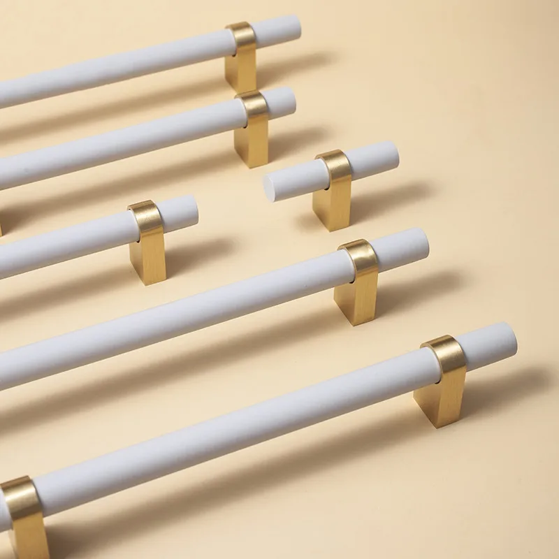 Деревянные Роскошные и простые ручки для шкафа в скандинавском стиле фурнитура