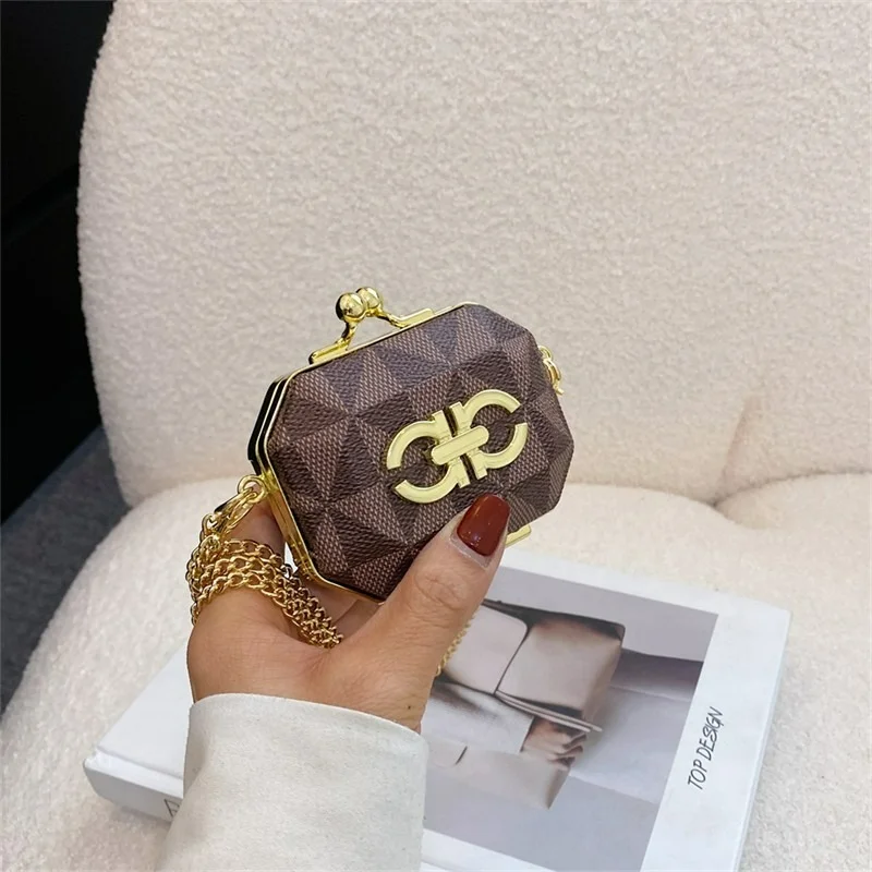 

Luxury Trendy Airpods 2 3 rd Gen Apple Airpod Air Pods Pro Case Mini Crossbody Pouch Mirror Lipstick Bag Chain Small Square Bag