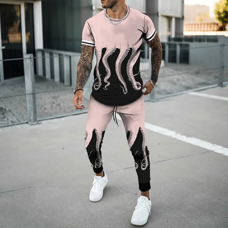 New Fashion Tracksuit Suit Chinese Style Koi Fish High Quality All-match Outfits 3D Printed Breathable Casual 2 Piece Sets