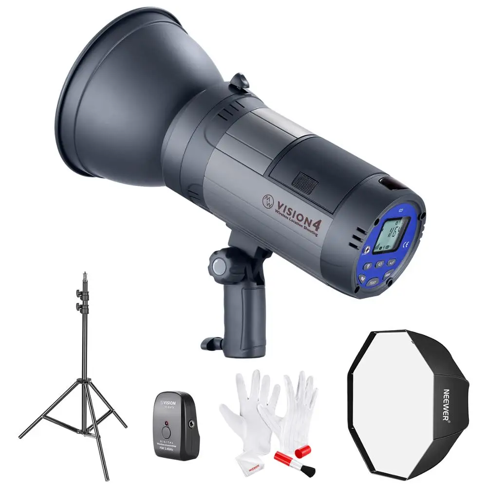 

Neewer Vision 4 Battery Powered Outdoor Studio Flash Strobe (Full Power Flashes With 2.4G System, Trigger Included) With Softbox