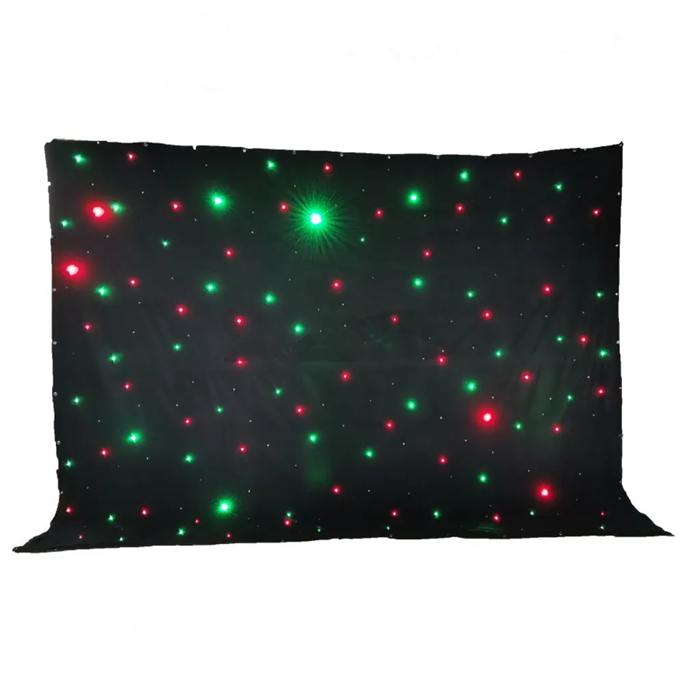 

Colorful Wedding Backdrop Decoration Star Starry Sky Curtain Cloth With DMX 512 Controller For Party Stage Ceiling Centerpieces