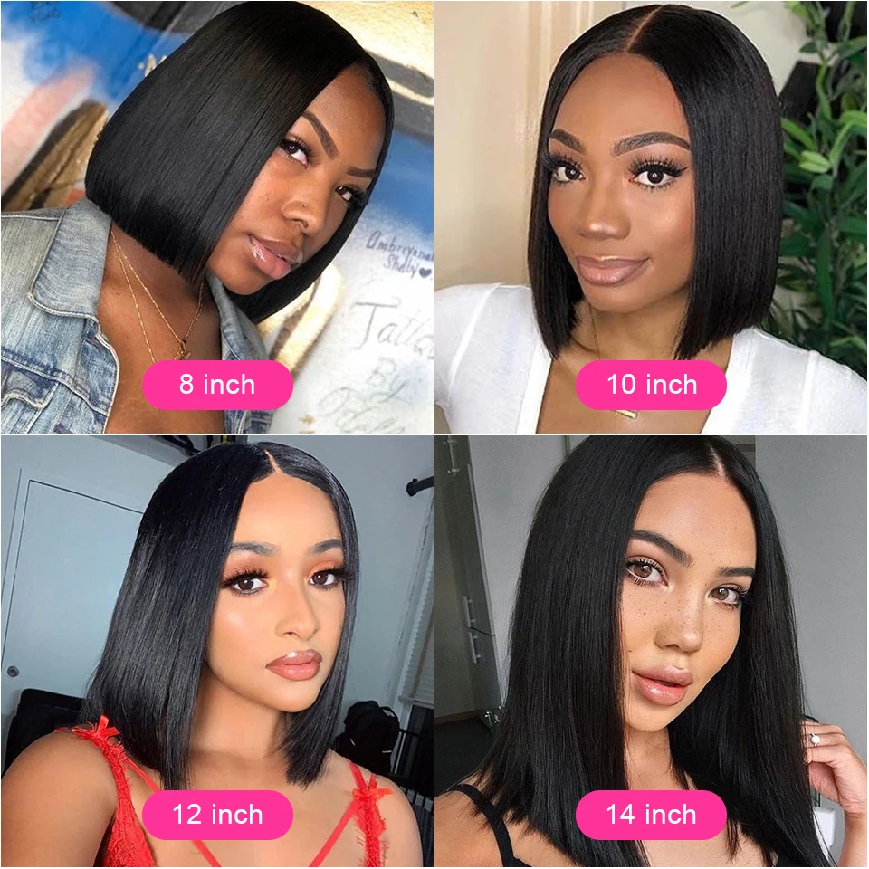 Straight Lace Front Human Hair Wigs for Women 1B/30 Omber Highlight Bob Wigs Bob 4x4x1 Lace Wig Colored Glueless Human Hair Wigs