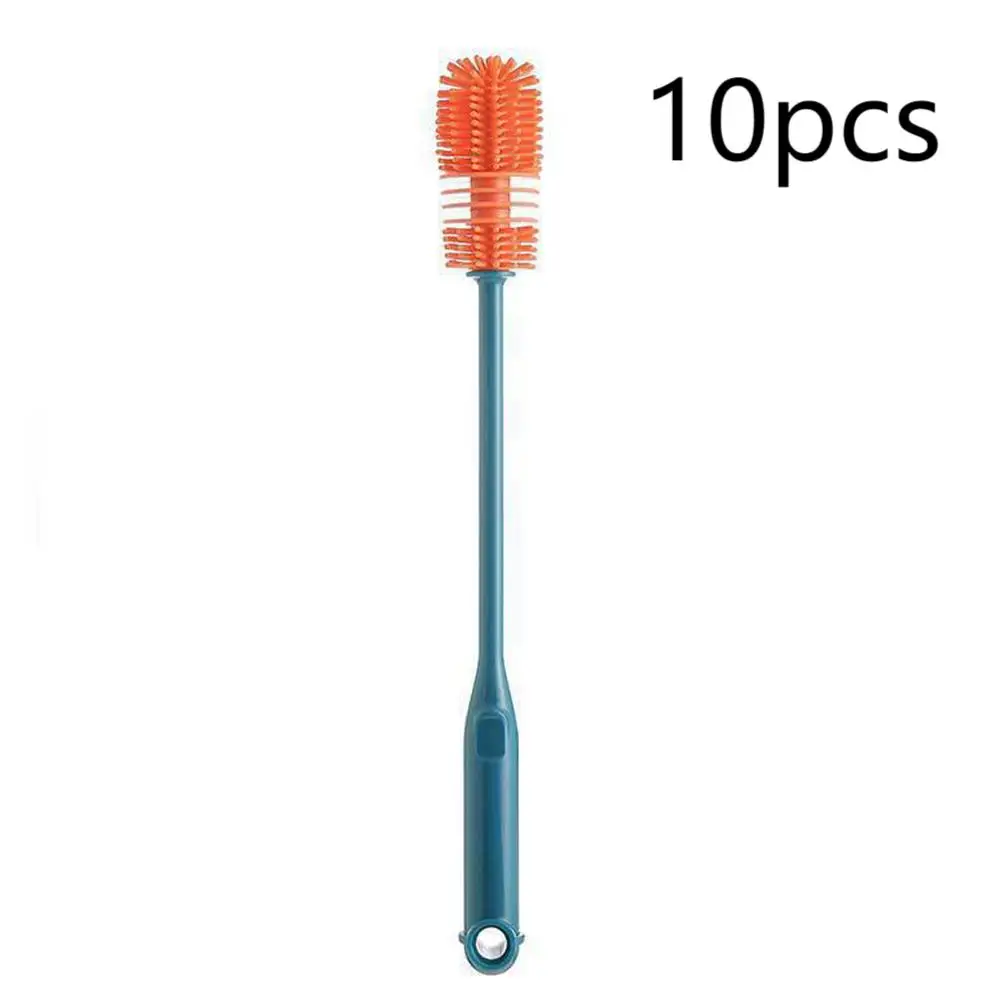 

Cup Washing Brush With Long Handle Silicone Long Handle Cup Brush Bottle Glass Cup Cleaner Kitchen Cleaning Tool.
