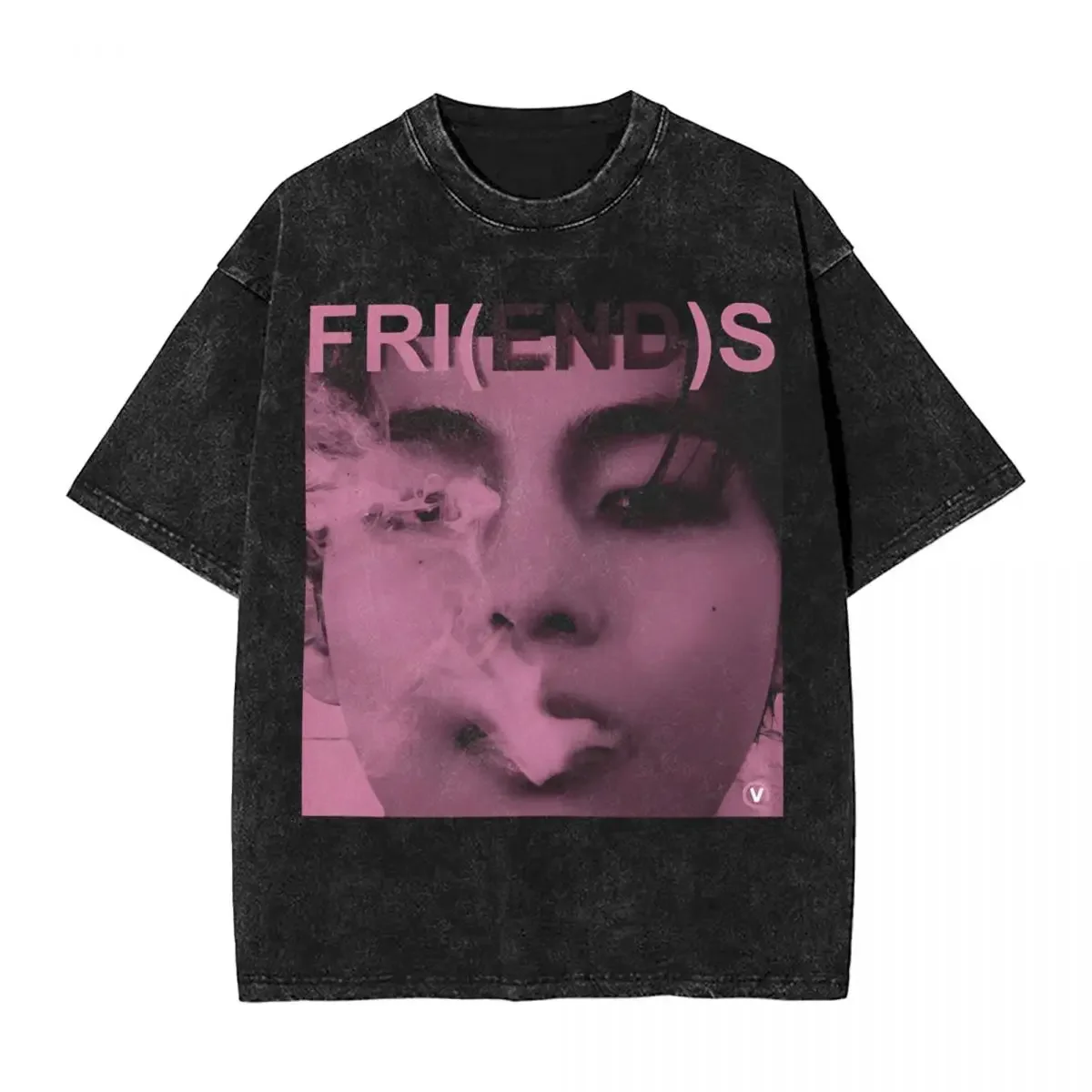 Новая футболка Song V Fri(end)s в стиле хип-хоп потертые футболки большого размера из 100%