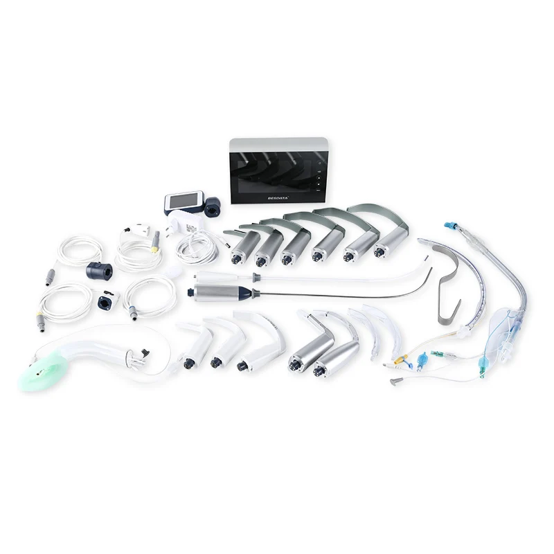 Низкая цена 7-дюймовый многоразовый видео Ларингоскоп BESDATA для быстрой интубации