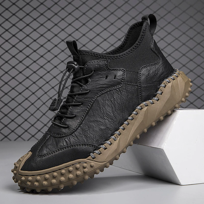 

Fashion High-top Lace Up Oxfords Shoes Men Leather Casual Shoes Men Ankle Boots Men Men Sneakers