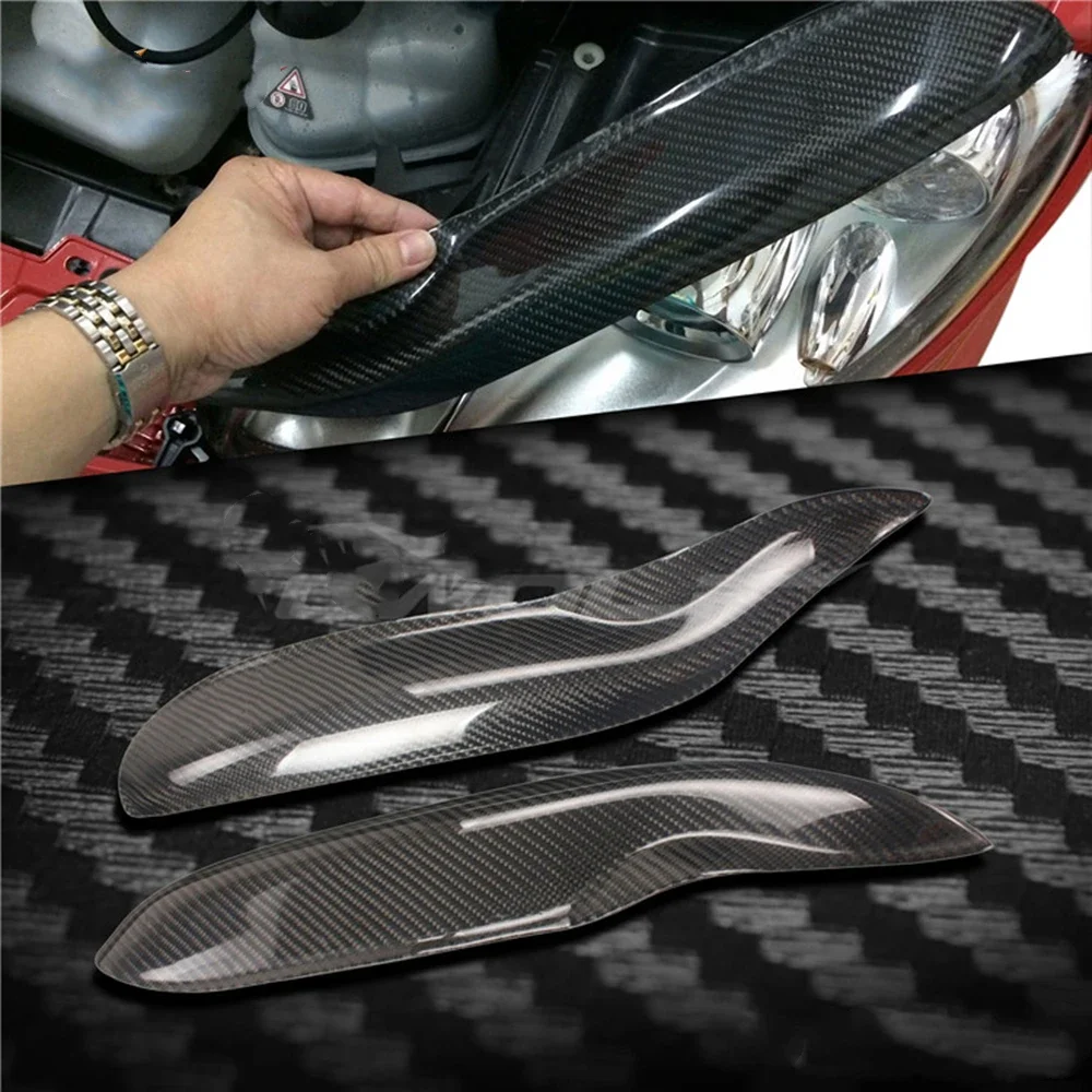 2 шт. 09-14 для Mercedes-Benz smart w451 лампа из углеродного волокна фары бровей специальное