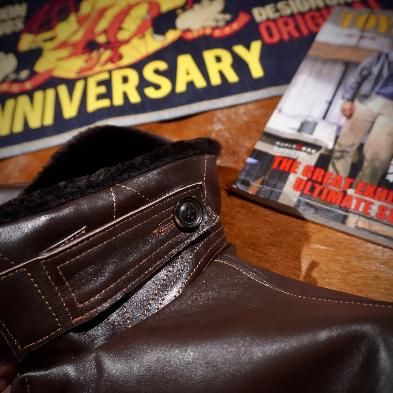 Blunt Razor American Vintage Classic Replica M-422A Vegetable Tanned Tea Core Horsehide G1 Flight Suit Biker Jacket