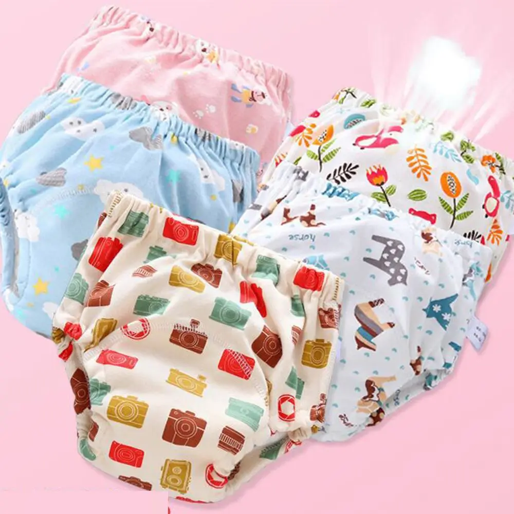 

Washable 6 Layer Nappy Changing Infants Panties Diaper Nappies Baby Training Pants Cloth Diapers