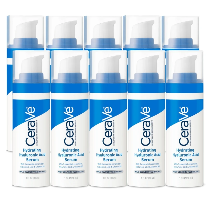 

10PCS CeraVe Hydrating Hyaluronic Acid Face Serum For Dry Skin Ceramides Vitamin B5 Smoothing Skin Repair Barrier Moisturising