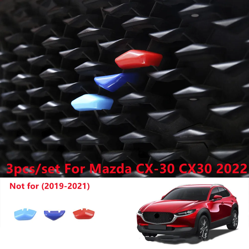 

3pcs/set Car Front Grill Decoration Sticker Grille Color Trim for Mazda CX-30 CX30 2022 (Not for 2019-2021)