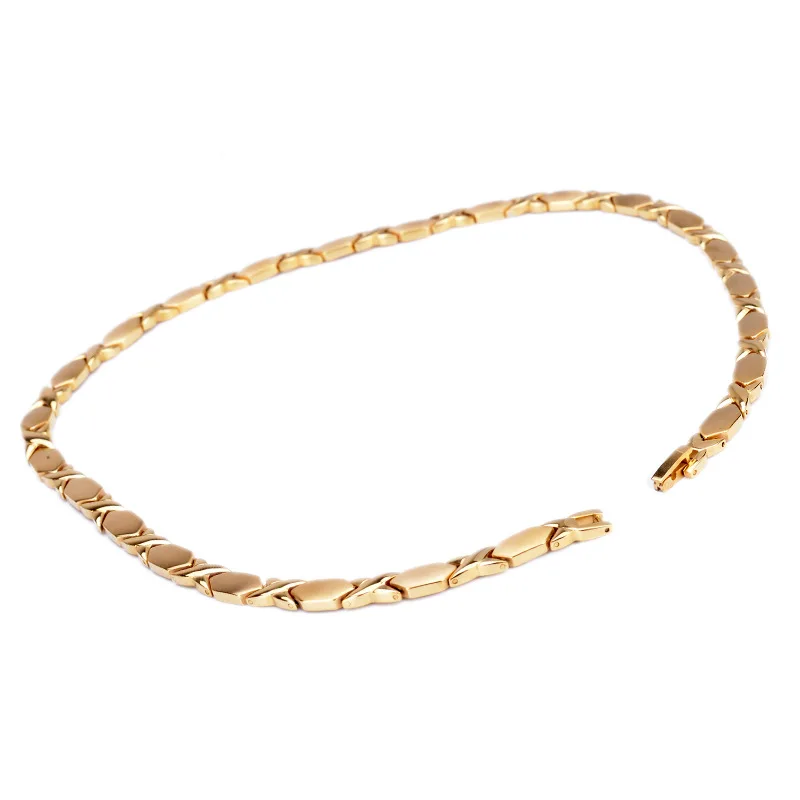 Магнитное ожерелье для мужчин и женщин цепочка из нержавеющей стали с плетением