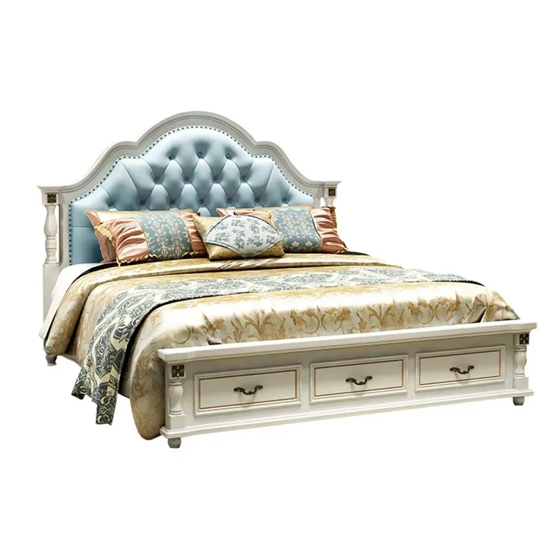 Современная мягкая кровать для спальни King полноразмерные изголовья детские