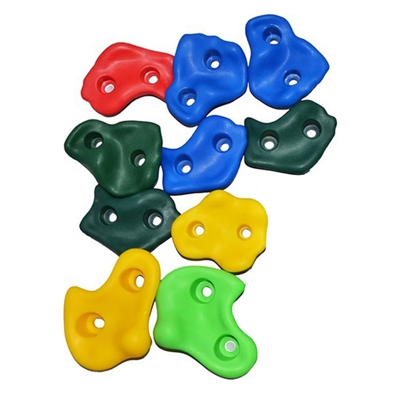 

10 Pcs Climbing Wall Accessories Children's Small Climbing Stones Outdoor Climbing Stepping Stones With Mounting Screws