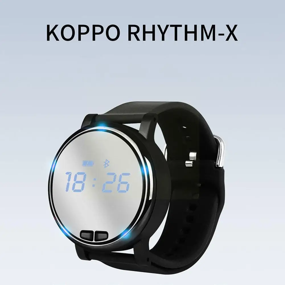 

Bluetooth-compatible Watch Metronome Silicone Metal Guitar Chords Metronomes Watch Accessories Practice Parts Digital S5m1