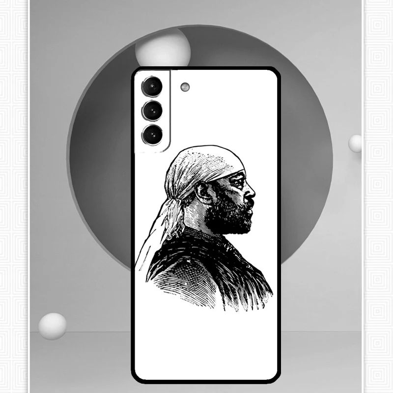 Чехол Emperor Menelik II из Эфиопии для Samsung Galaxy S24 S23 Ultra S22 S20 FE S21 Note 10 20 S8 S9 S10 Plus чехол