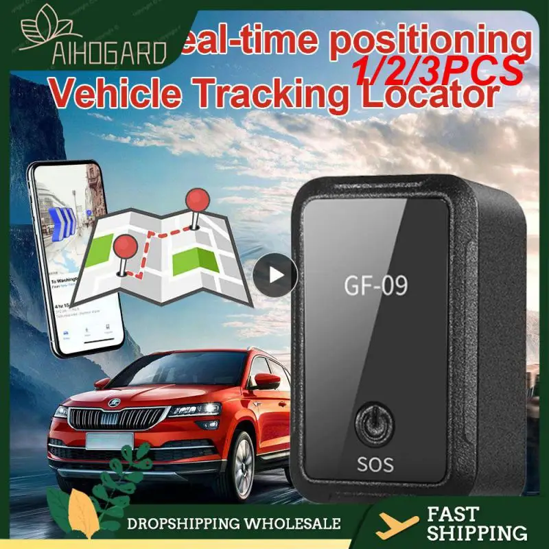 

1/2/3PCS Mini GF-09 GPS Car Tracker Real Time Tracking Anti-Theft Anti-lost Locator Strong Magnetic Mount SIM Message Positioner