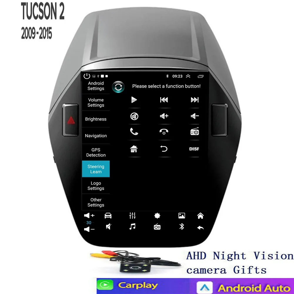 Фото 9,7-дюймовый Android 14.0 для Hyundai IX35 Tucson 2009-2015 Автомобильный радиоприемник с GPS-навигацией Мультимедийный плеер Carplay QLED WIFI BT DVD №5