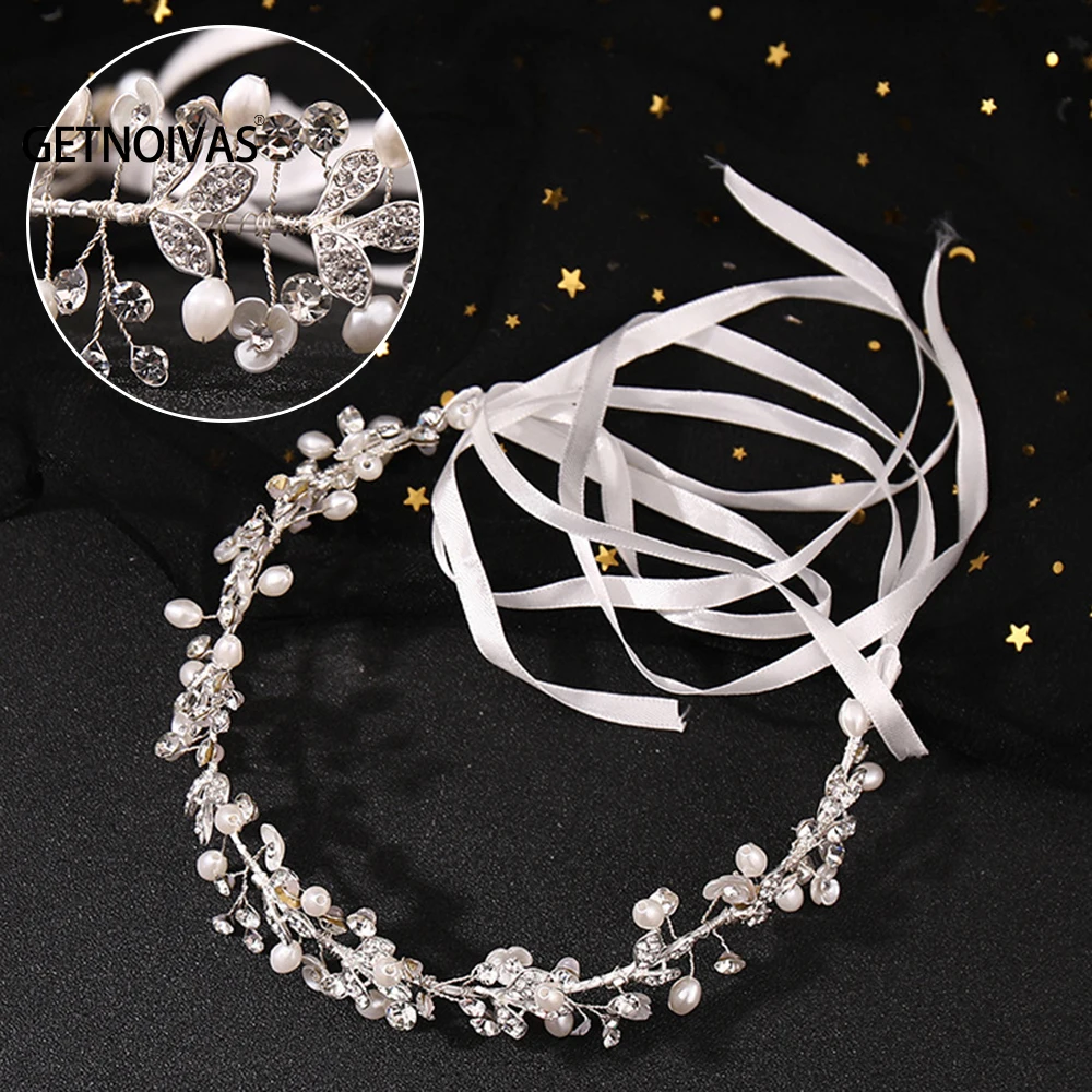 

Женский обруч для волос, свадебная тиара с прозрачными кристаллами, обруч для волос с бусинами и цветами, свадебный обруч для выпускного веч...